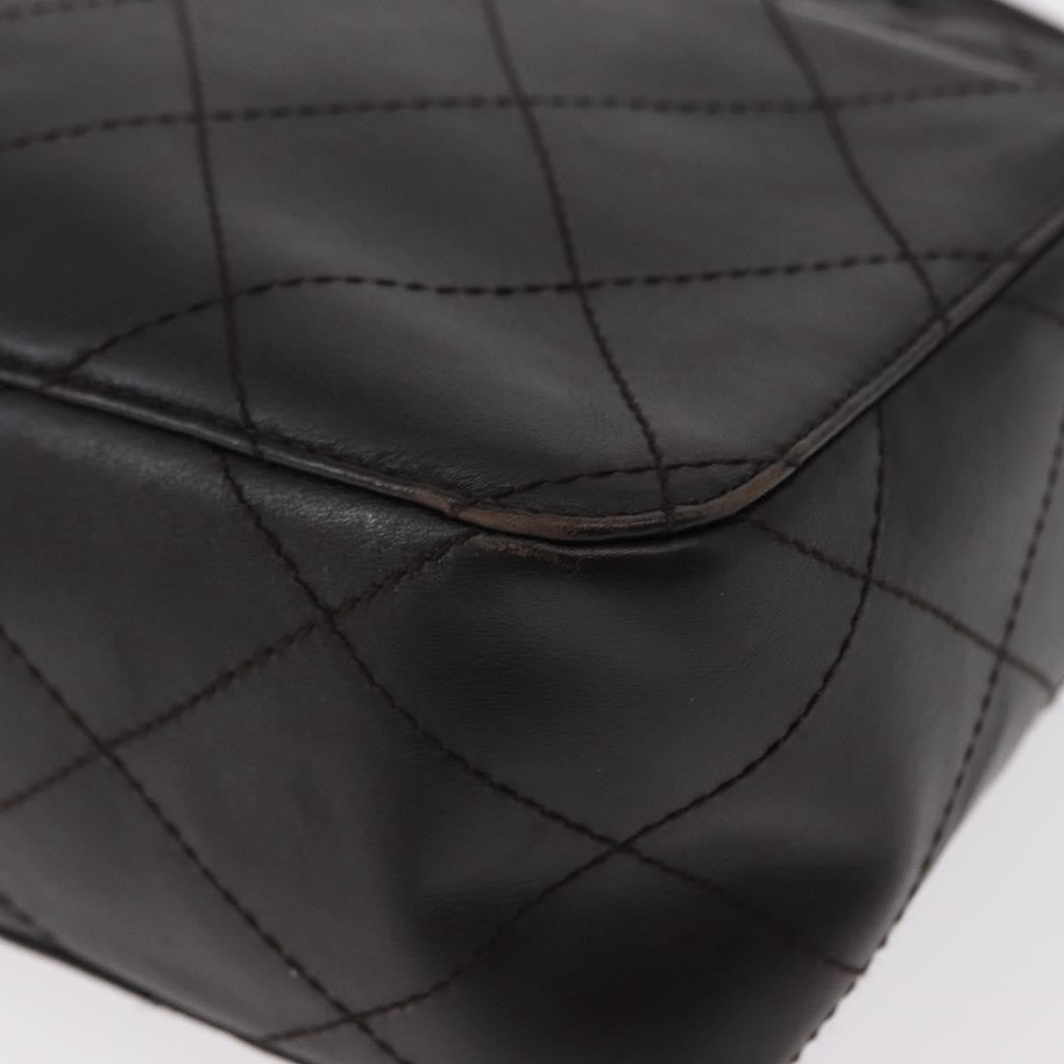 Chanel Vintage Front Pocket Camera Shoulder Bag Leather, BROWN, LEATHER, Shoulder bag