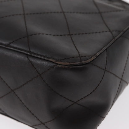 Chanel Vintage Front Pocket Camera Shoulder Bag Leather, BROWN, LEATHER, Shoulder bag