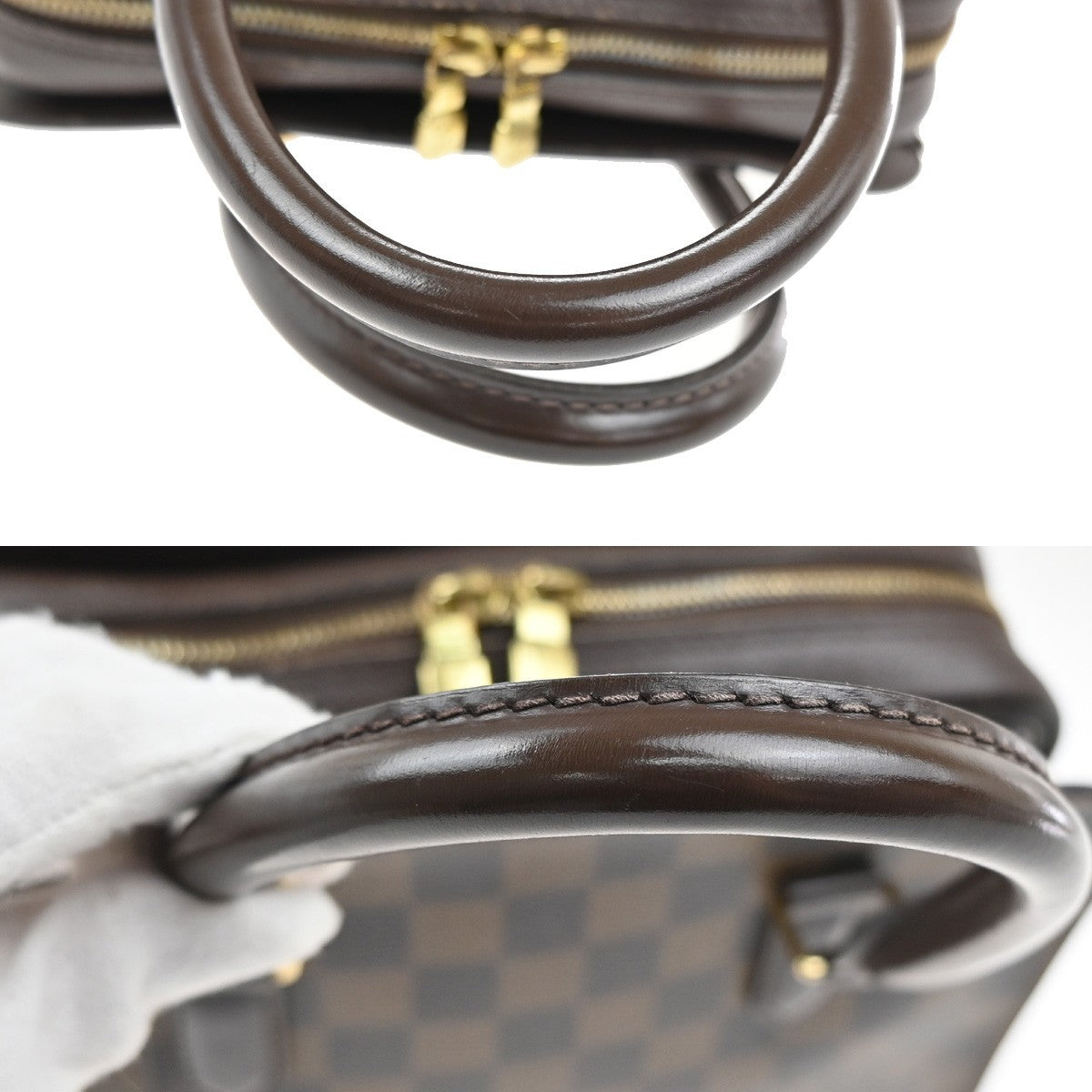 Louis Vuitton Triana Bag Damier, Brown, Canvas, Handbag