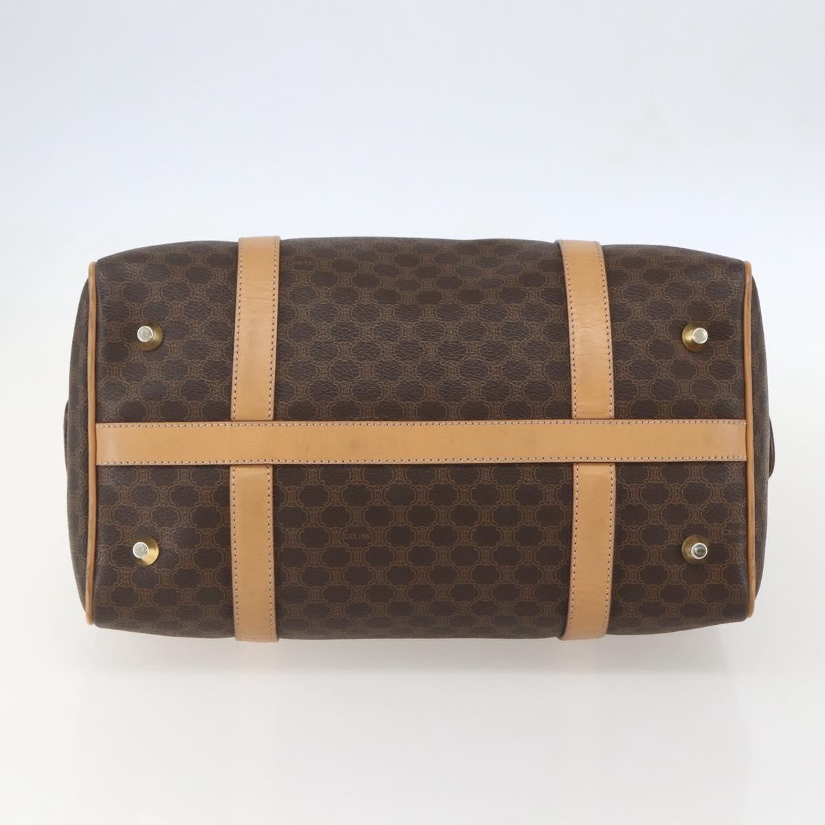 Celine Vintage Macadam Boston bag Canvas, BROWN, CANVAS, Travel bag