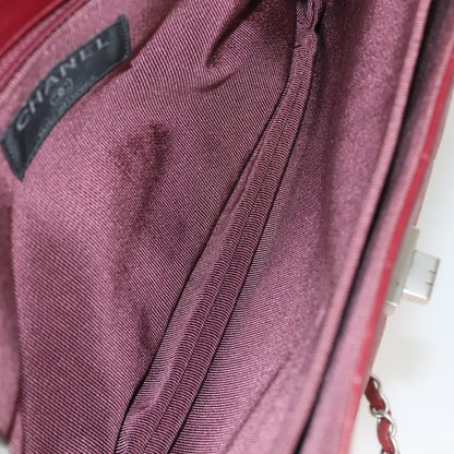 Chanel Chocolate Bar Reissue Flap Bag Lambskin, RED, LEATHER, Handbag