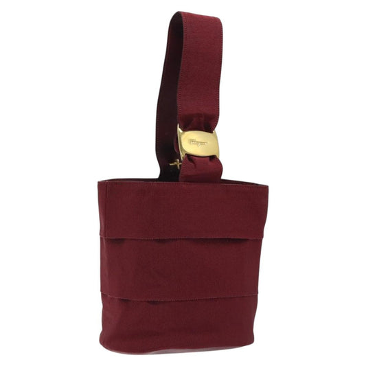 Salvatore Ferragamo Vala Handbag Canvas, RED, CANVAS, Handbag