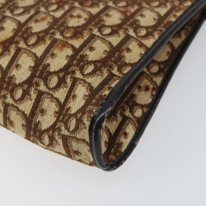 Christian Dior Vintage Trotter Shoulder Bag Canvas, BEIGE, CANVAS, Shoulder bag