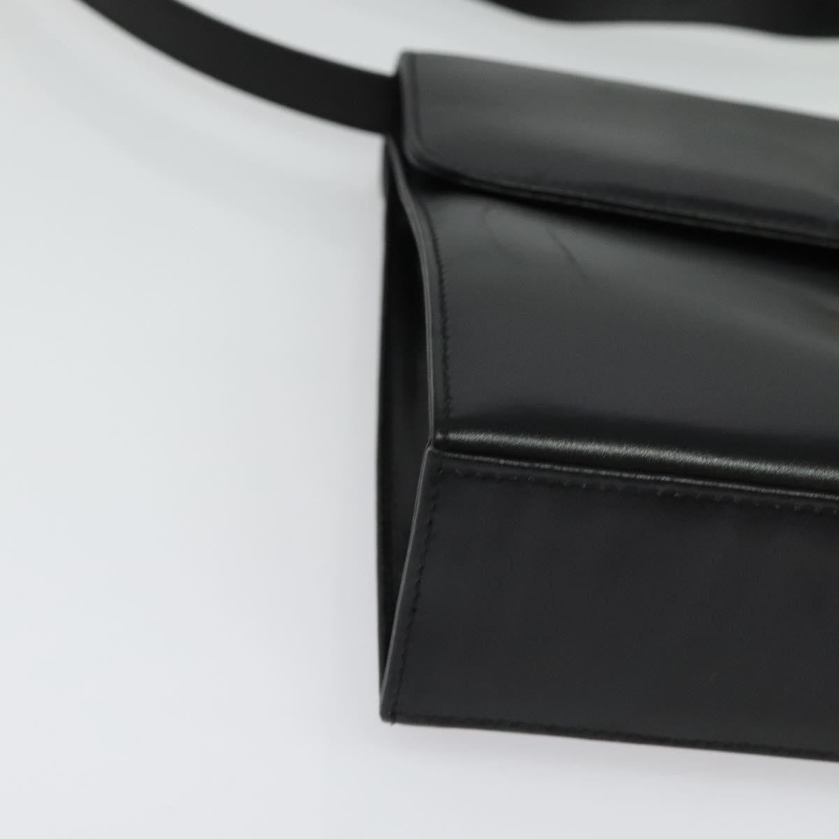 Salvatore Ferragamo Gancini Shoulder Bag Leather, BLACK, LEATHER, Shoulder bag
