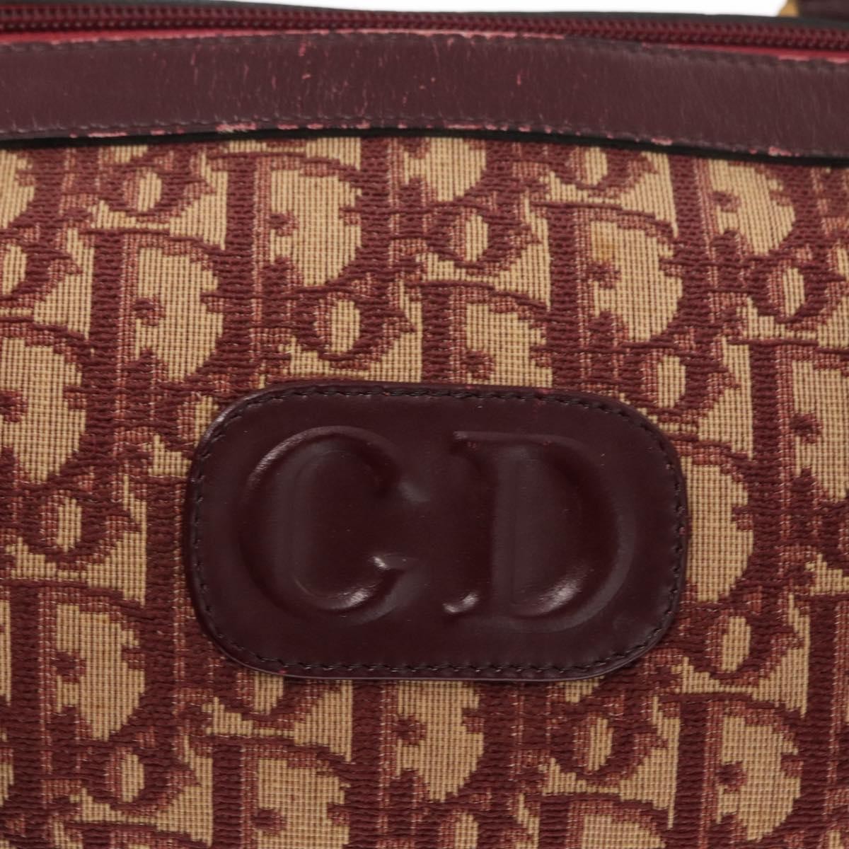Christian Dior Vintage Trotter Handbag Canvas, RED, CANVAS, Handbag