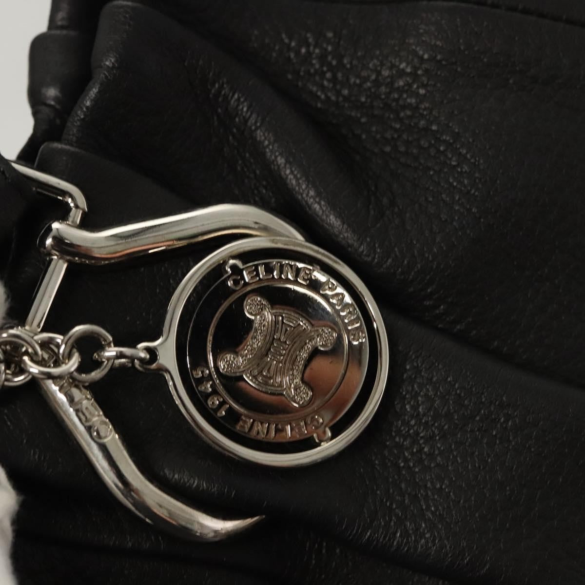 Celine Pillow Handbag Leather, BLACK, LEATHER, Handbag