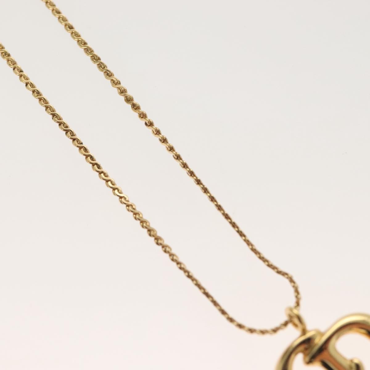 Christian Dior CD Pendant Necklace Metal, GOLD, METAL, Necklace