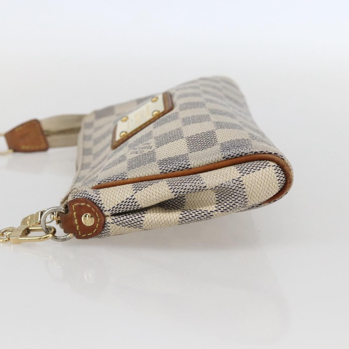 Louis Vuitton Eva Handbag Damier, WHITE, CANVAS, Shoulder bag