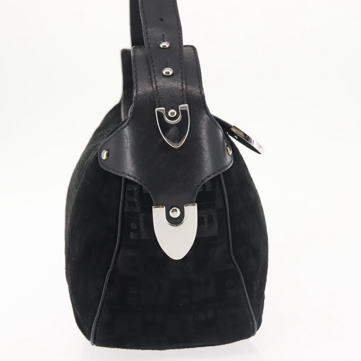 Bally Vintage Shoulder Bag Suede, BLACK, SUEDE, Shoulder bag
