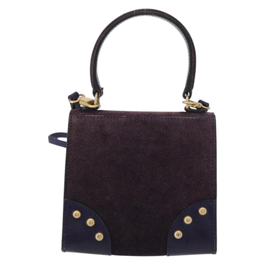 Celine Handbag Suede, PURPLE, SUEDE, Handbag