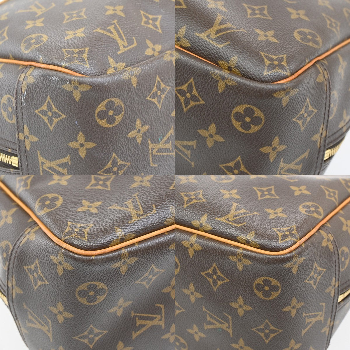 Louis Vuitton Deauville Handbag Monogram Canvas, BROWN, LEATHER, Handbag