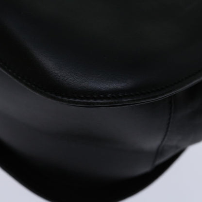 Salvatore Ferragamo Gancini handbag Leather, BLACK, LEATHER, Handbag