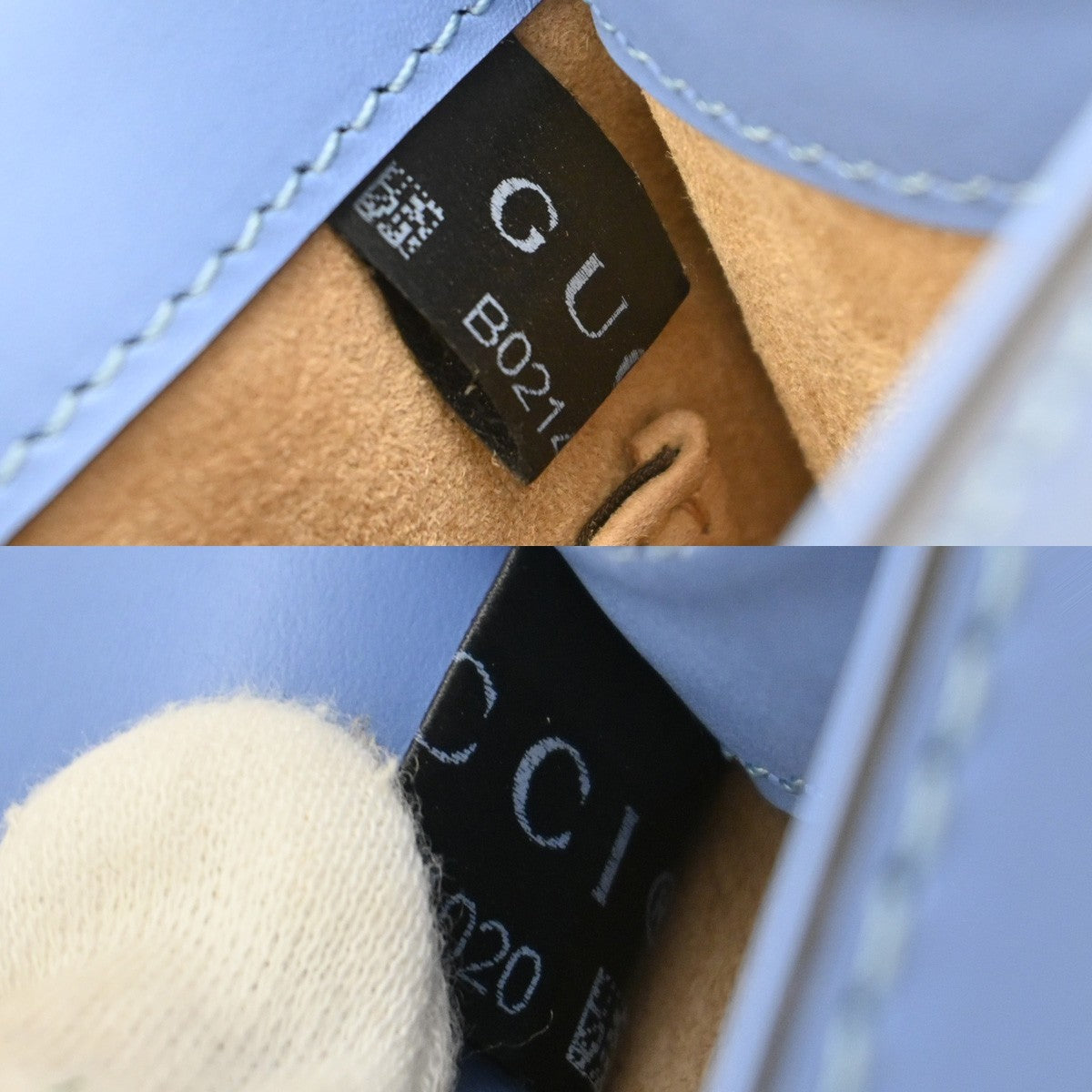 Gucci Sylvie Shoulder Bag Leather, BLUE, LEATHER, Shoulder bag