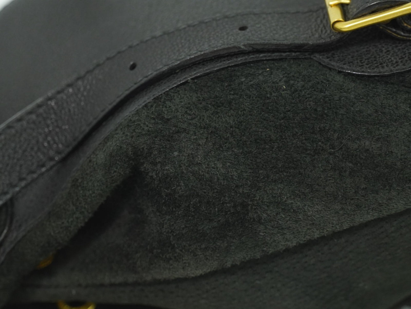 Gucci Vintage Bamboo Backpack Suede, BLACK, SUEDE, Backpack