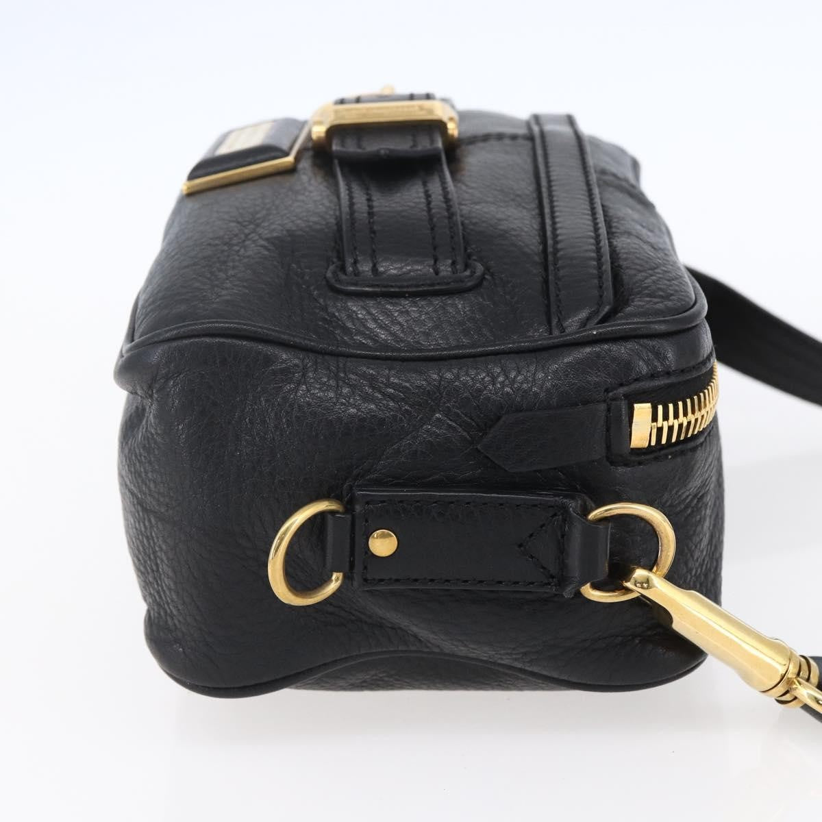 Burberry Vintage Shoulder Bag Leather, BLACK, LEATHER, Shoulder bag