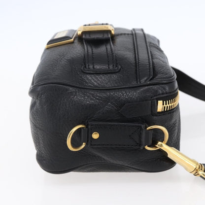 Burberry Vintage Shoulder Bag Leather, BLACK, LEATHER, Shoulder bag