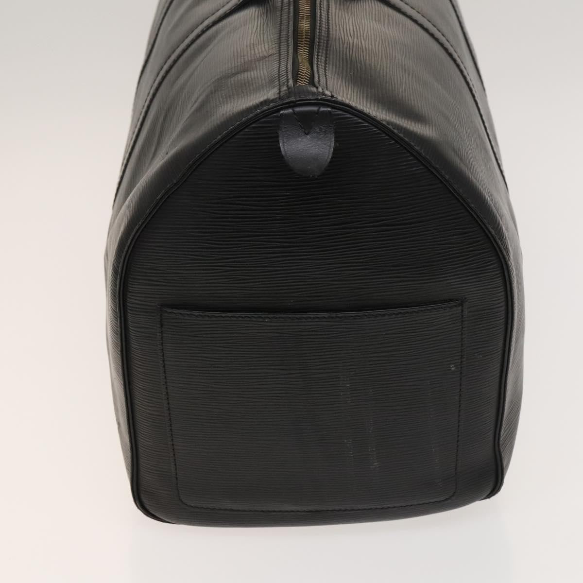 Louis Vuitton Keepall Bag Epi Leather, BLACK, LEATHER, Travel bag