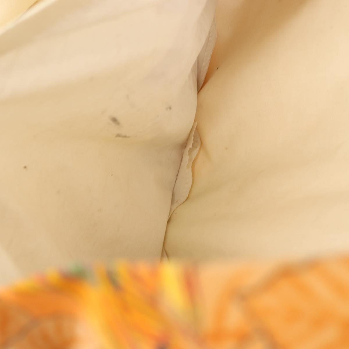 Hermes Beach Tote Printed Toile, ORANGE, CANVAS, Tote bag