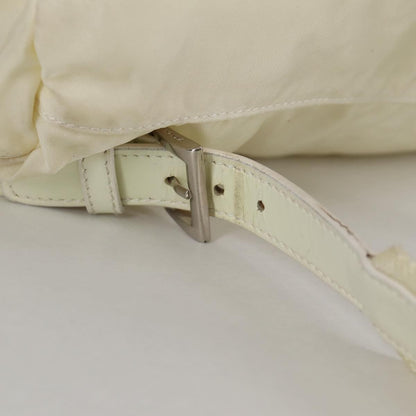 Prada Front Pocket Buckle Backpack Nylon, ECRU, NYLON, Backpack