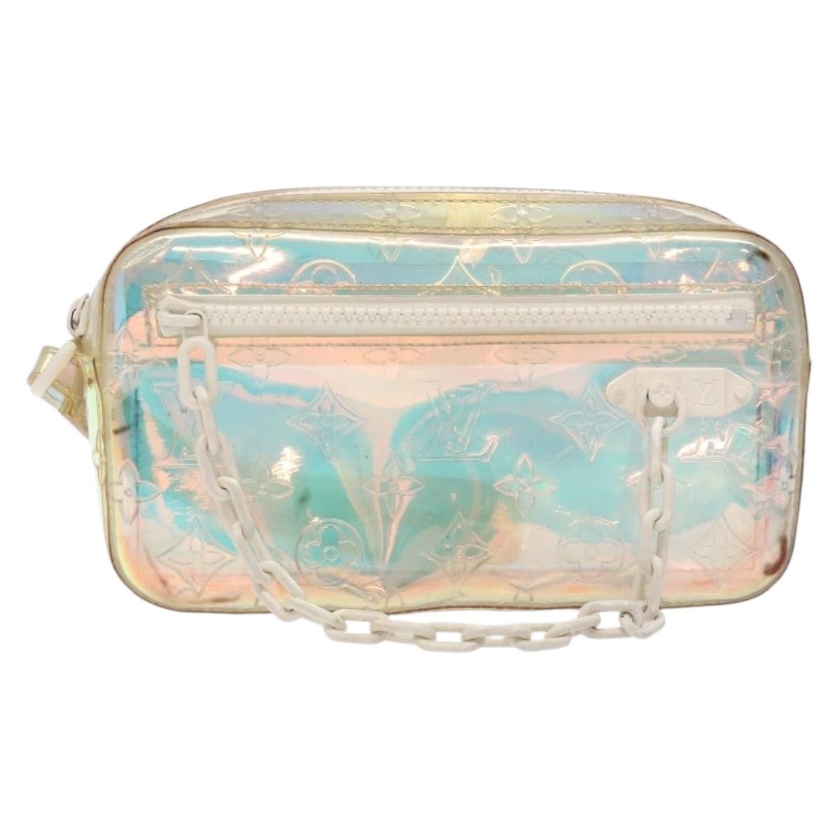 Louis Vuitton Pochette Volga Limited Edition Monogram Prism PVC, SILVER, PVC, Clutche & pouche