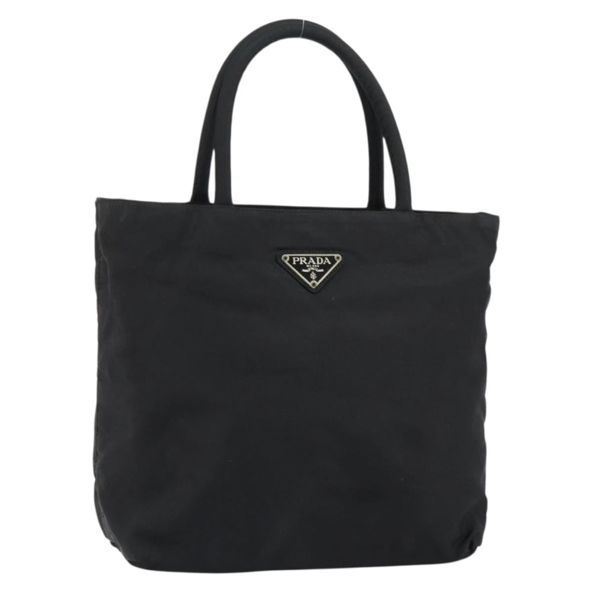 Prada Vintage Zip Tote Tessuto, BLACK, NYLON, Tote bag