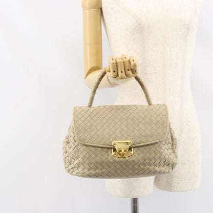 Bottega Veneta Intrecciato Handbag Leather, BEIGE, LEATHER, Handbag