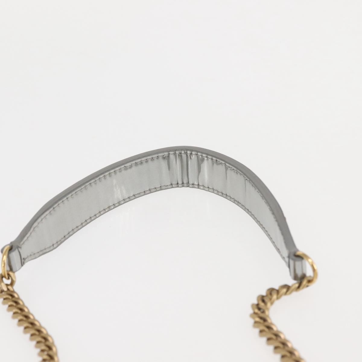 Christian Dior Ultra Matte Diorama Vertical Clutch on Chain Studded Leather, SILVER, PATENT_LEATHER, Clutche & pouche