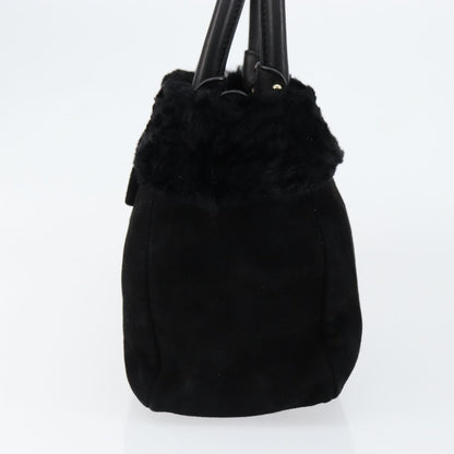 Salvatore Ferragamo Vala Handbag Suede, BLACK, SUEDE, Handbag