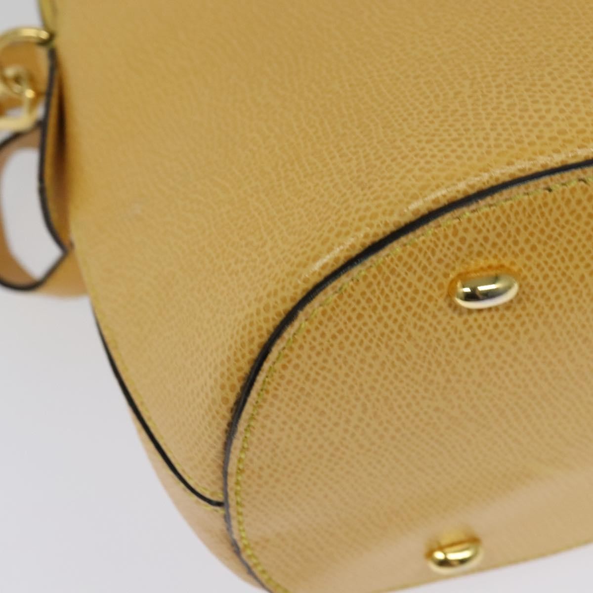 Celine Handbag Leather, YELLOW, LEATHER, Handbag