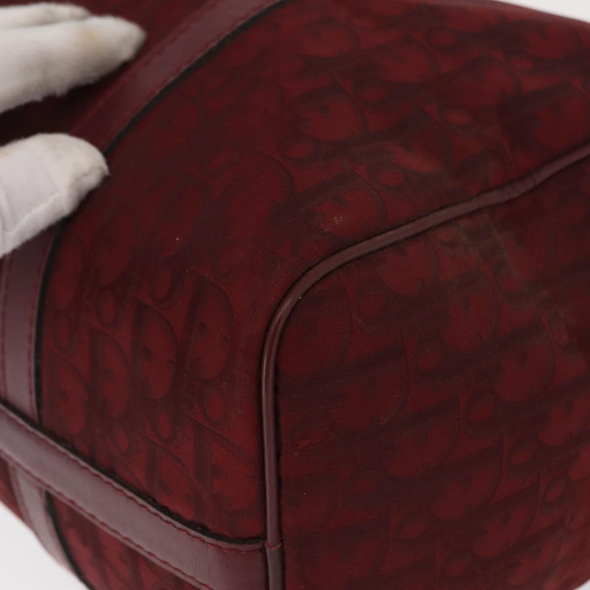 Christian Dior Vintage Trotter Boston Bag Diorissimo Canvas, RED, CANVAS, Handbag