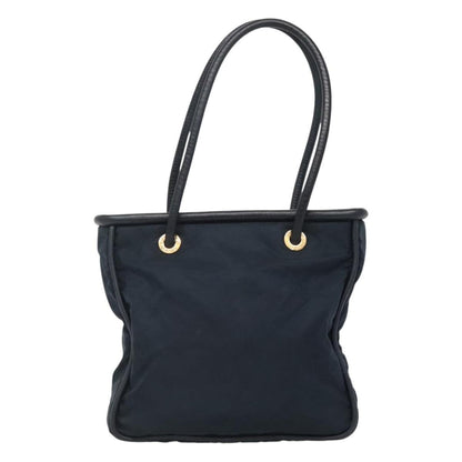 Celine Circle Logo Handbag Nylon, Navy, Nylon, Tote Bag