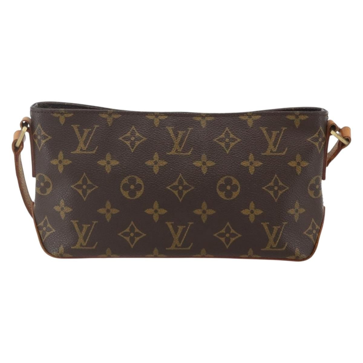 Louis Vuitton Trotteur Handbag Monogram Canvas, BROWN, CANVAS, Clutche & pouche