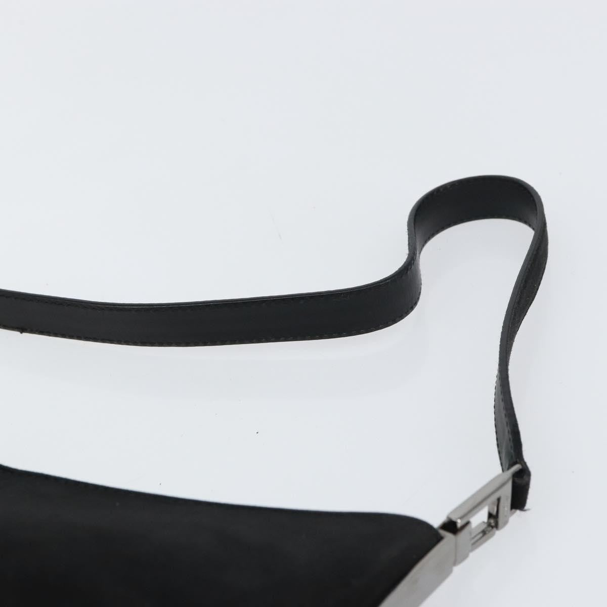 Salvatore Ferragamo Vintage Shoulder Bag Suede, BLACK, SUEDE, Shoulder bag