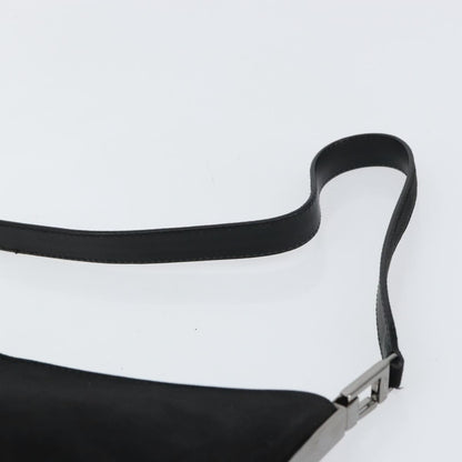 Salvatore Ferragamo Vintage Shoulder Bag Suede, BLACK, SUEDE, Shoulder bag