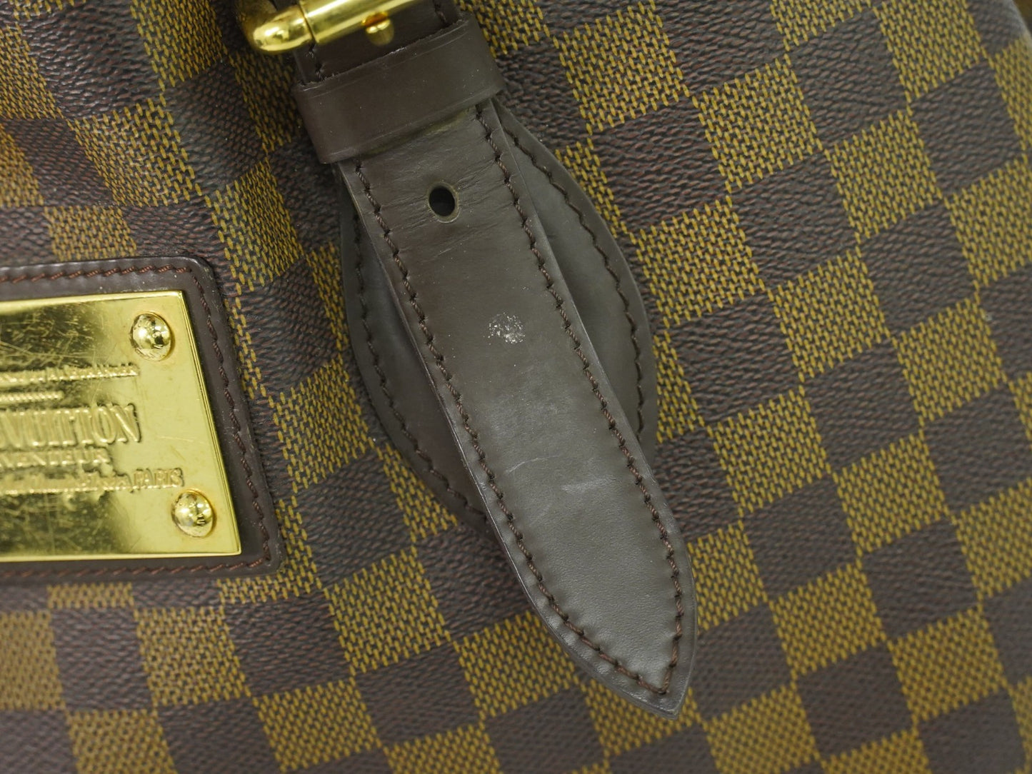 Louis Vuitton Hampstead Handbag Damier, Brown, Canvas, Shoulder Bag
