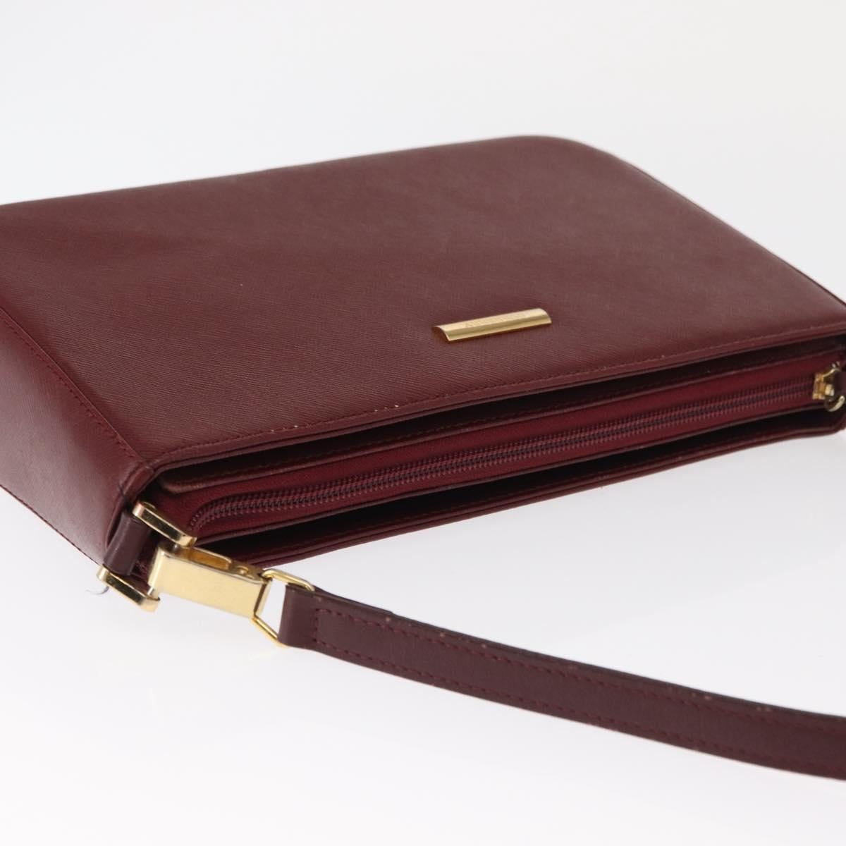 Burberry Vintage Shoulder Bag Leather, BURGUNDY, LEATHER, Shoulder bag