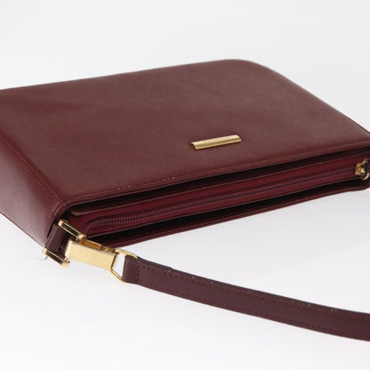 Burberry Vintage Shoulder Bag Leather, BURGUNDY, LEATHER, Shoulder bag