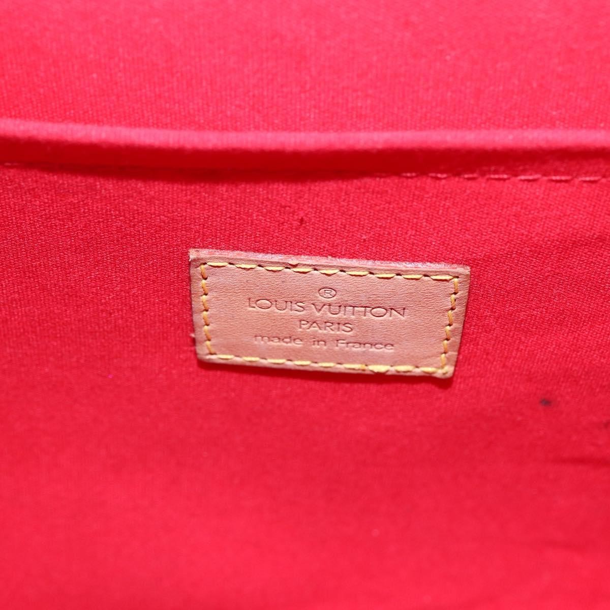 Louis Vuitton Biscayne Bay Handbag Monogram Vernis, RED, PATENT_LEATHER, Handbag