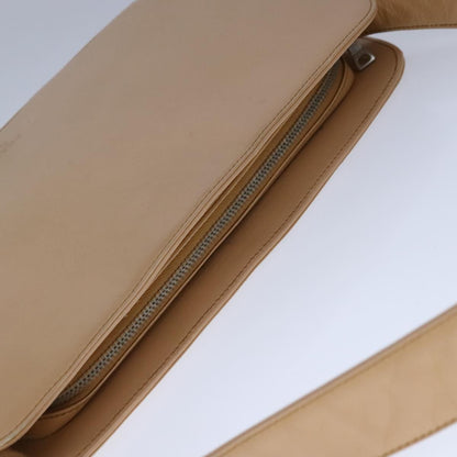 Prada Vintage Shoulder Bag Leather, BEIGE, LEATHER, Shoulder bag