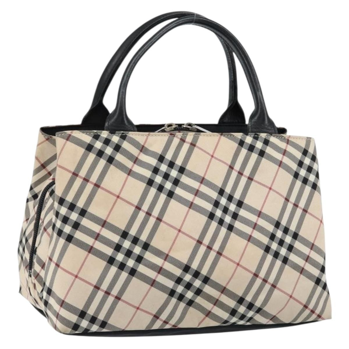 Burberry Nova Check Handbag Nylon, BEIGE, NYLON, Handbag