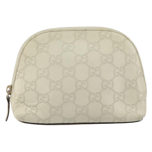 Gucci Cosmetic Pouch Guccissima Leather, BEIGE, CANVAS, Clutche & pouche
