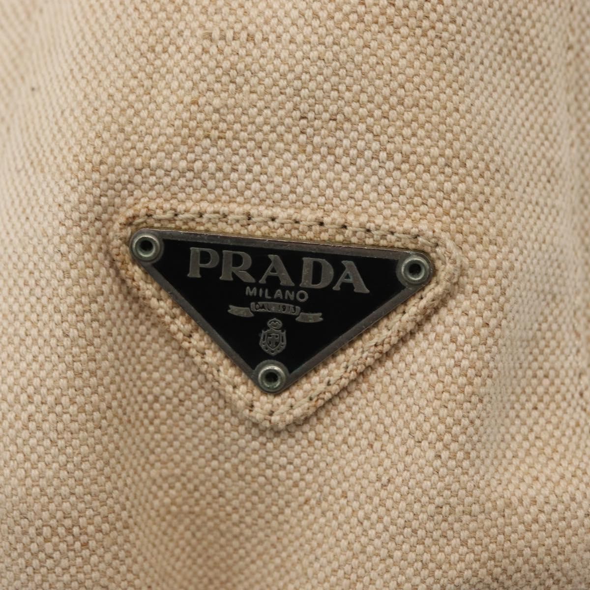 Prada Vintage Handbag Canvas, BEIGE, CANVAS, Handbag