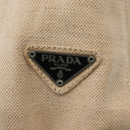 Prada Vintage Handbag Canvas, BEIGE, CANVAS, Handbag