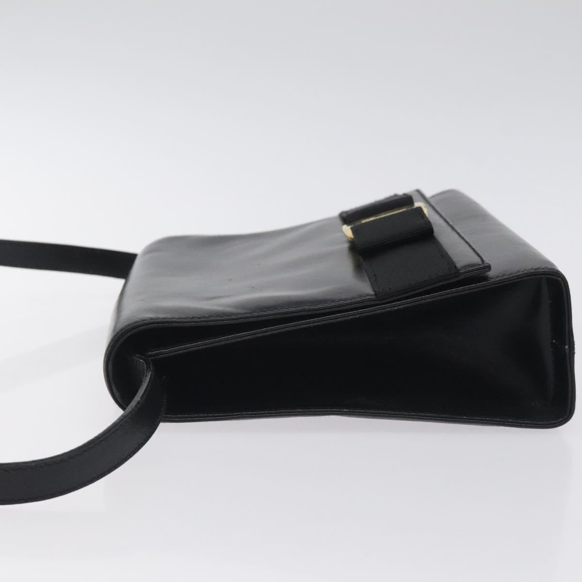 Salvatore Ferragamo Vara shoulder Bag Leather, Black, Leather, Shoulder Bag
