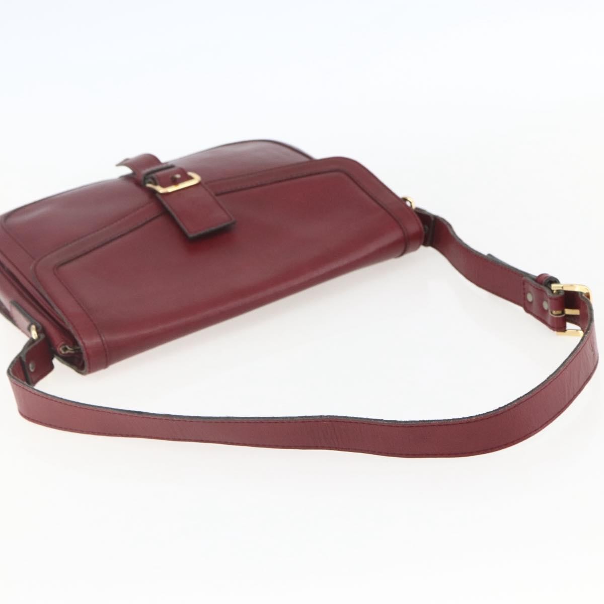 Saint Laurent Vintage Shoulder Bag Leather, RED, LEATHER, Shoulder bag