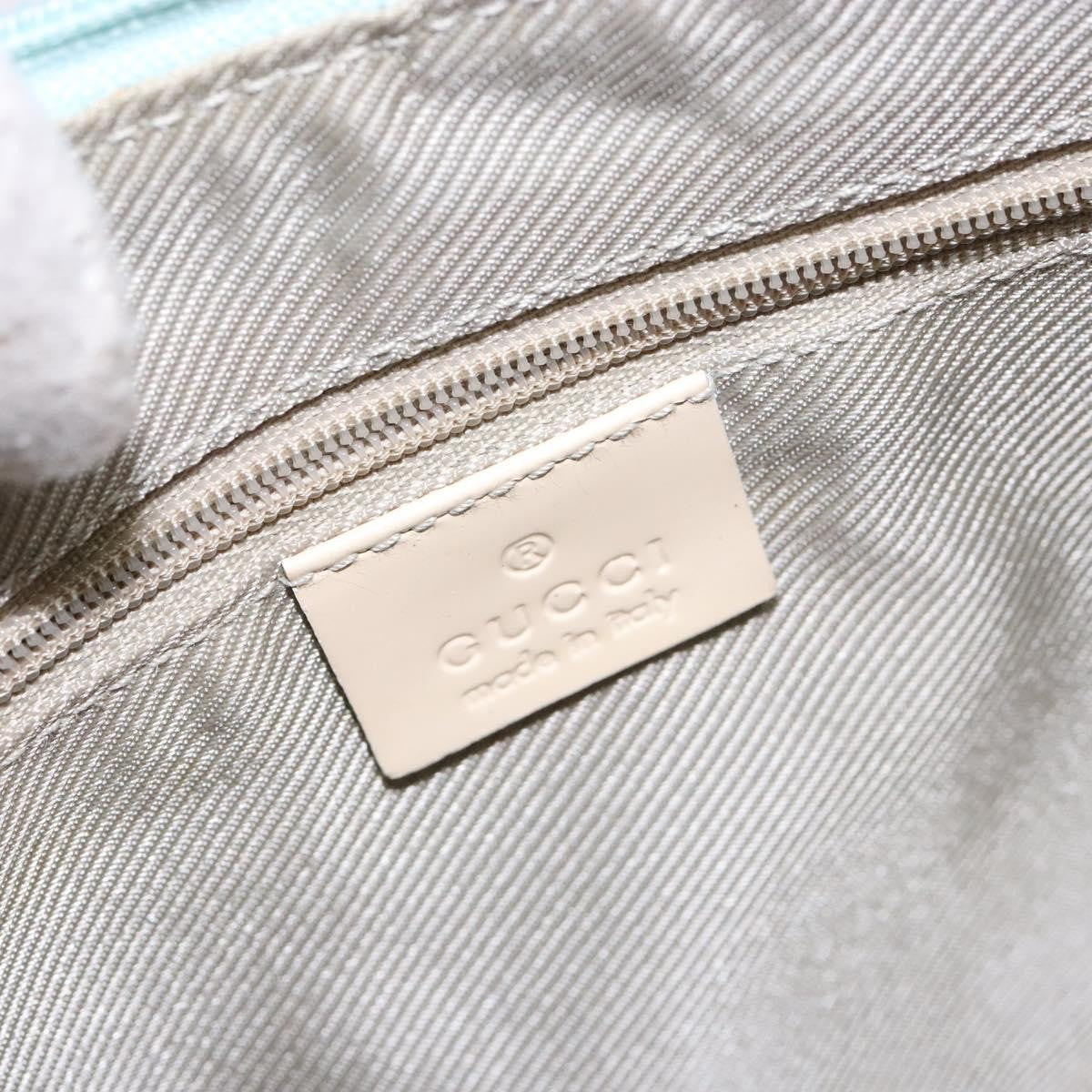 Gucci Vintage Zip Hobo GG Canvas and Patent, BLUE, CANVAS, Shoulder bag