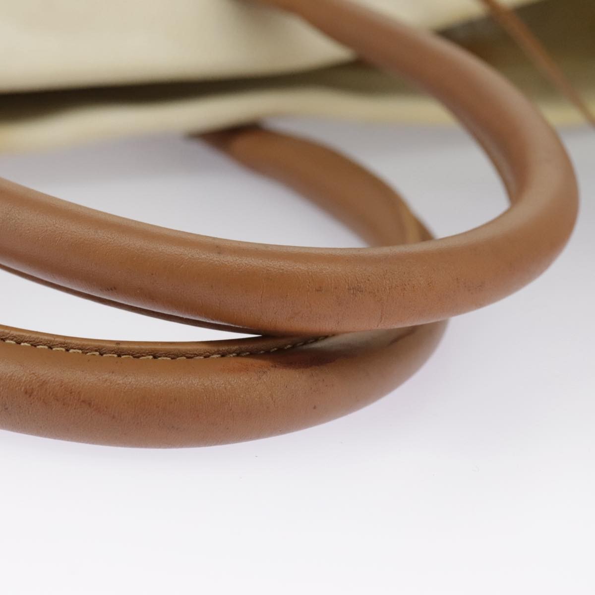 Celine Horizontal Cabas Tote Canvas with Leather, WHITE, CANVAS, Tote bag