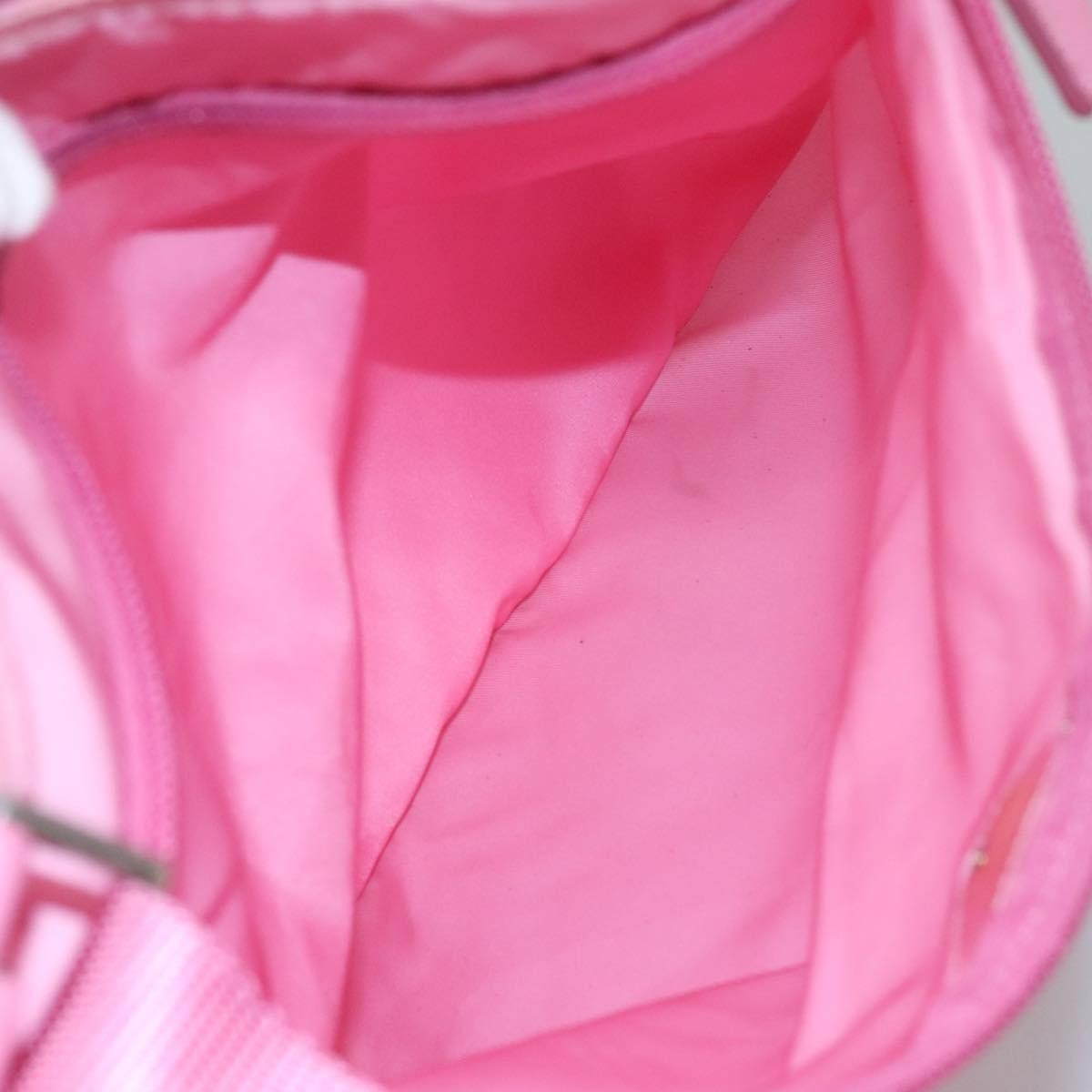 Prada Front Pocket Messenger Bag Tessuto, PINK, NYLON, Shoulder bag
