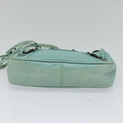 Balenciaga Hip Classic Studs Crossbody Bag Leather, BLUE, LEATHER, Shoulder bag