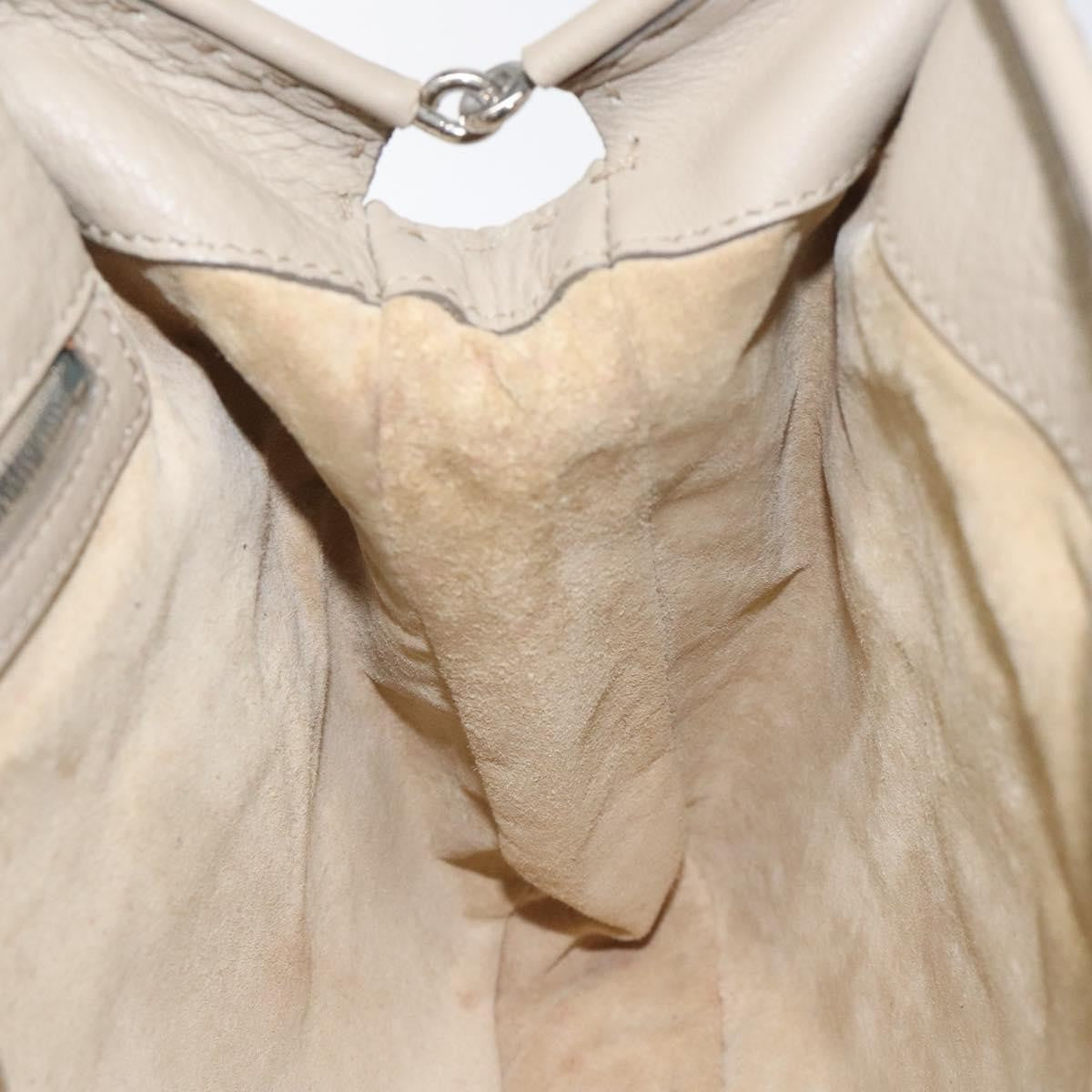 Fendi Selleria Tote Leather, BEIGE, LEATHER, Tote bag